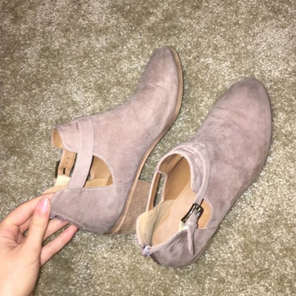 Brown ankle booties
